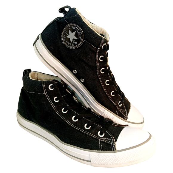 Converse Chuck Taylor All Star Mens Mid Cut Black Sneakers - Size 11 - Picture 4 of 8